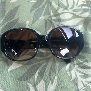 Tory Burch black oval sunglasses